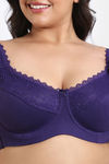 Zivame True Curv Beautiful Basics Double Layered Wired 3/4th Coverage Minimiser Bra - Parachute Purple — thumbnail 4